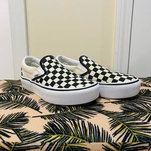Vans Checkerboard Slip On Platform